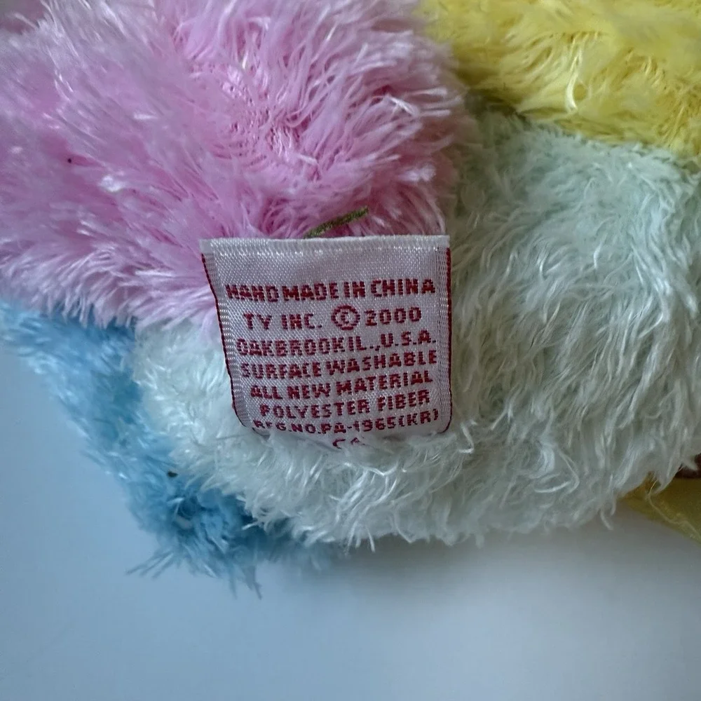 TY Surprise *Happy Birthday* Beanie Bear ‎ Year 2000 With Tag